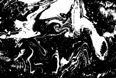 Black and white abstract background. Liquid marble pattern. Monochrome grunge texture. EPS10のイラスト素材