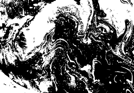 Black and white abstract background. Liquid marble pattern. Monochrome grunge texture. EPS10のイラスト素材