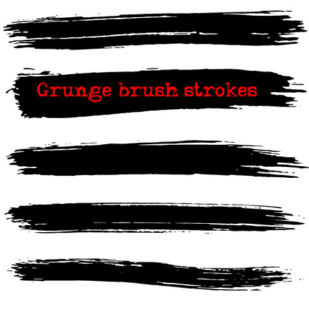 Black ink vector brush strokes. Vector illustration. Grunge textureのイラスト素材