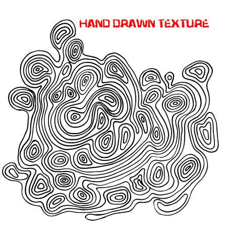 Ink hand drawn texture. Psychedelic monochrome background. Marble pattern. Vector illustrationのイラスト素材