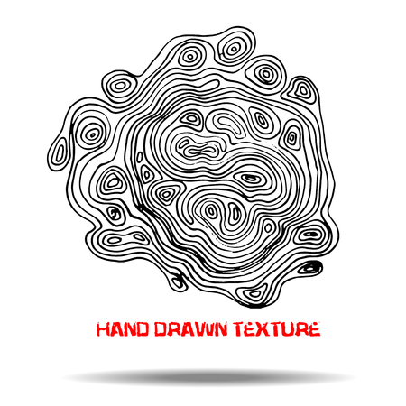 Ink hand drawn texture. Psychedelic monochrome background. Marble pattern. Vector illustrationのイラスト素材