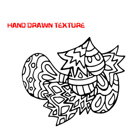 Ink hand drawn texture. Psychedelic monochrome background. Marble pattern. Vector illustrationのイラスト素材