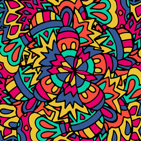 Ethnic patterns,geometric picture. Authentic Boho print. Vector illustrationのイラスト素材