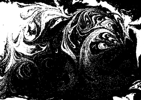 Vector black and white marbled abstract background. Liquid pattern. Grunge vector textureのイラスト素材