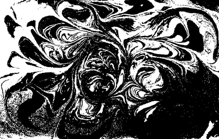 Vector black and white marbled abstract background. Liquid pattern. Grunge vector textureのイラスト素材