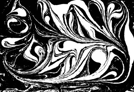 Vector black and white marbled abstract background. Liquid pattern. Grunge vector textureのイラスト素材