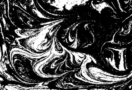 Vector black and white marbled abstract background. Liquid pattern. Grunge vector textureのイラスト素材
