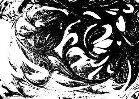 Vector black and white marbled abstract background. Liquid pattern. Grunge vector textureのイラスト素材