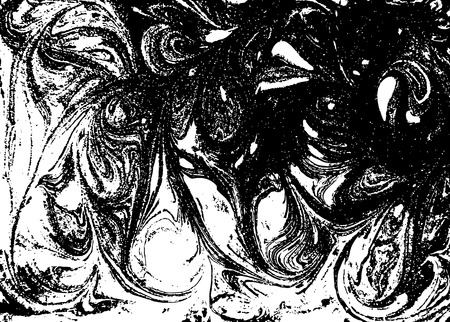 Vector black and white marbled abstract background. Liquid pattern. Grunge vector textureのイラスト素材