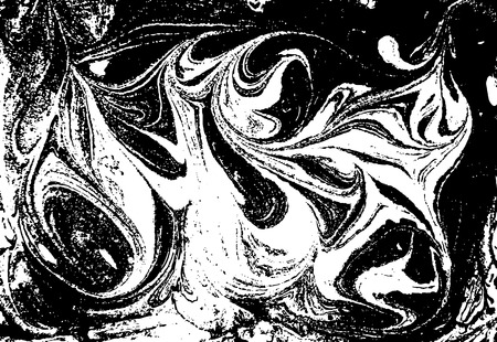 Vector black and white marbled abstract background. Liquid pattern. Grunge vector textureのイラスト素材
