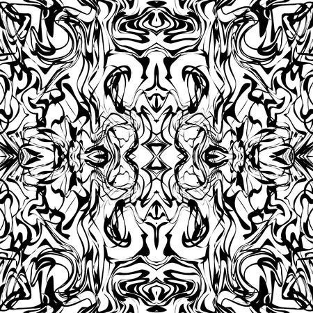 Art abstract irregular web marble print template in black and white. Seamless pattern. Vector illustrationのイラスト素材