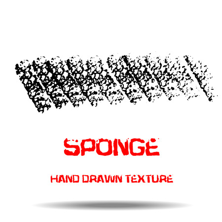 Abstract black sponge stains texture. Design for your brushes and grunge effectsのイラスト素材