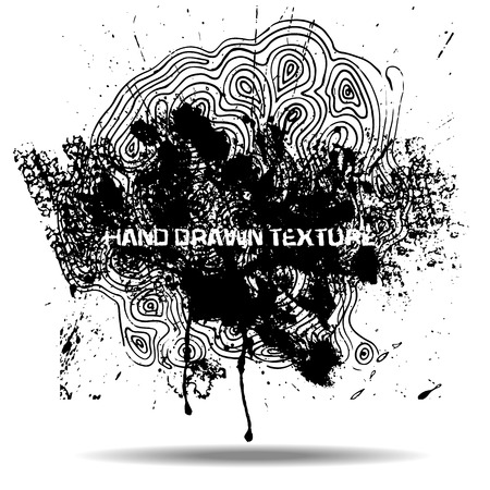 Abstract black sponge stains texture. Design for your brushes and grunge effectsのイラスト素材