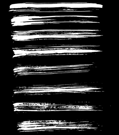 Black ink vector brush strokes. Vector illustration. Grunge textureのイラスト素材