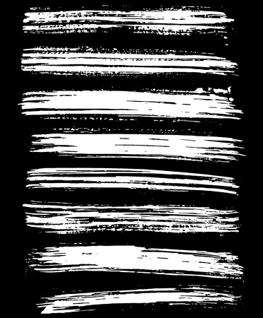 Black ink vector brush strokes. Vector illustration. Grunge textureのイラスト素材