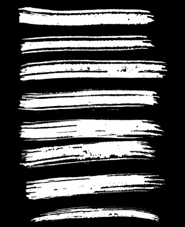 Black ink vector brush strokes. Vector illustration. Grunge textureのイラスト素材