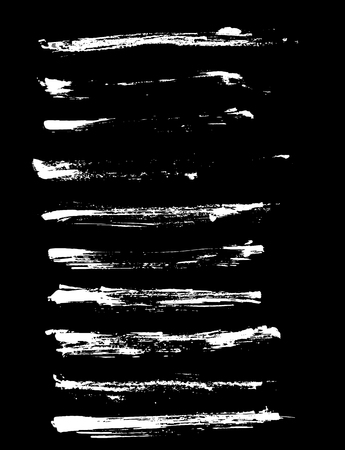 Black ink vector brush strokes. Vector illustration. Grunge textureのイラスト素材