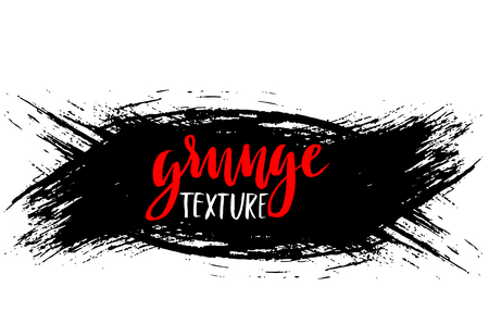 Black ink vector brush strokes isolated on white background. Vector illustration. Grunge textureのイラスト素材