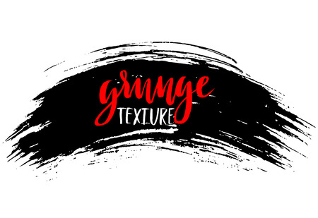 Black ink vector brush strokes isolated on white background. Vector illustration. Grunge textureのイラスト素材