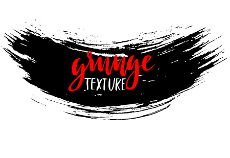 Black ink vector brush strokes isolated on white background. Vector illustration. Grunge textureのイラスト素材