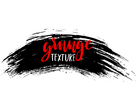 Black ink vector brush strokes isolated on white background. Vector illustration. Grunge textureのイラスト素材