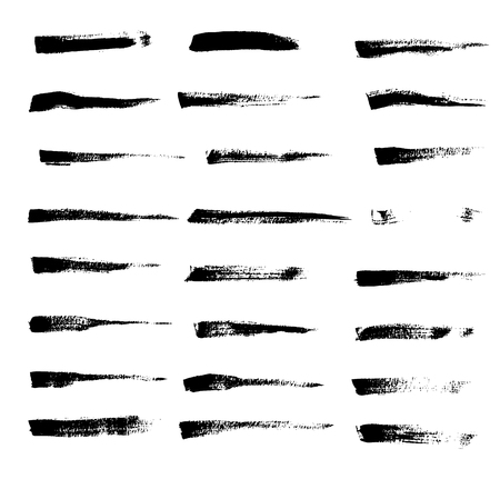 Black ink vector brush strokes. Vector illustration. Grunge textureのイラスト素材