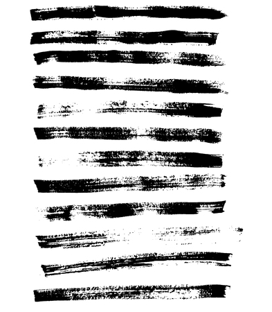 Black ink vector brush strokes. Vector illustration. Grunge textureのイラスト素材
