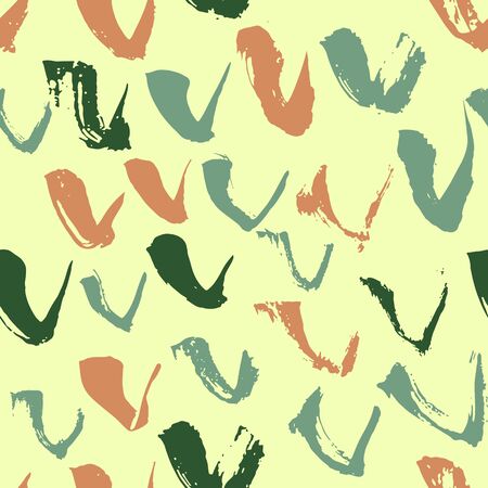 Seamless handdrawn background. Grunge ink texture with check marks. Vector illustrationのイラスト素材