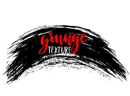 Black ink vector brush strokes isolated on white background. Vector illustration. Grunge textureのイラスト素材