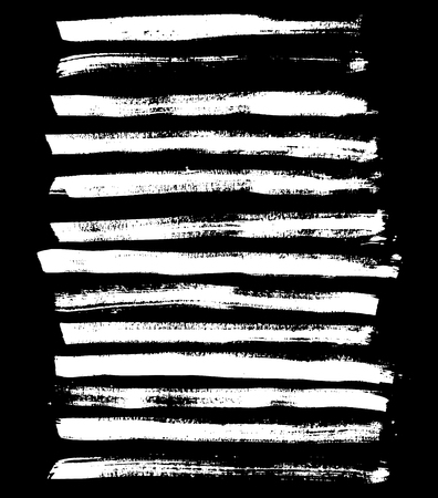 Black ink vector brush strokes. Vector illustration. Grunge textureのイラスト素材