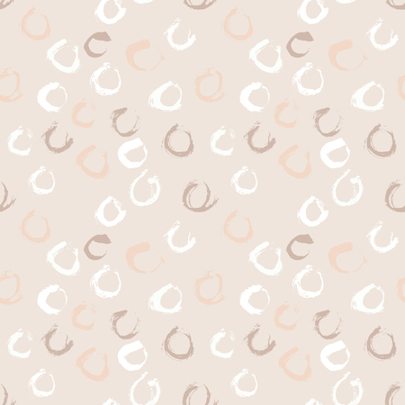 Seamless pattern with hand drawn grunge circles. Ink vector illustration. Hand drawn ornament for wrapping paper.のイラスト素材