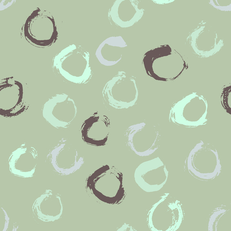 Seamless pattern with hand drawn grunge circles. Ink vector illustration. Hand drawn ornament for wrapping paper.のイラスト素材