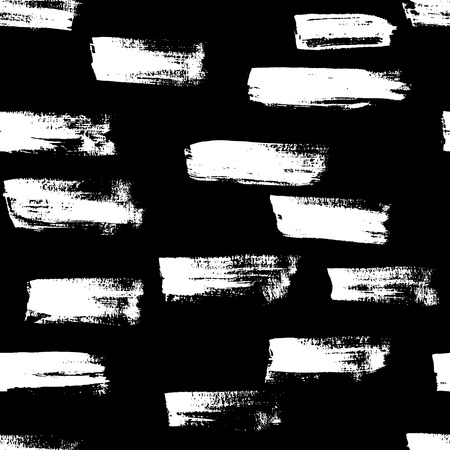 Seamless vector handmade abstract brush strokes background. Ink grunge pattern.のイラスト素材