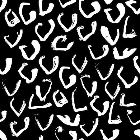 Vector illustration Leopard print seamless background pattern. Black and white background. Vector illustrationのイラスト素材
