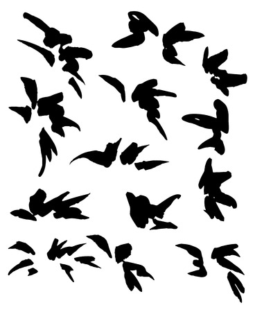 Black ink vector brush strokes. Vector illustration. Grunge textureのイラスト素材