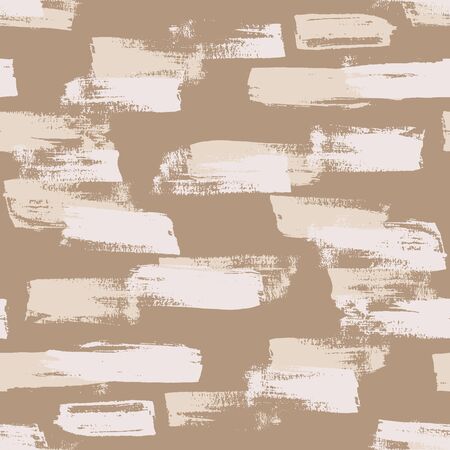 Seamless nude vector handmade abstract brush strokes background. Ink grunge pattern.のイラスト素材