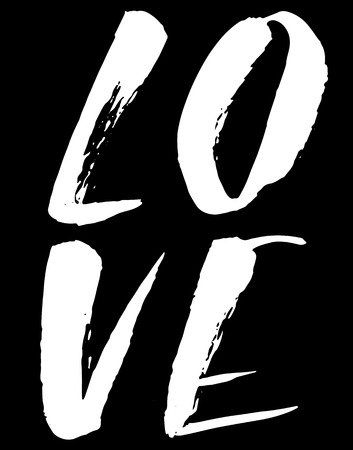Love. Watercolor hand lettering. Modern brush lettering. Hand drawn lettering with dry brush. Vector illustrationのイラスト素材