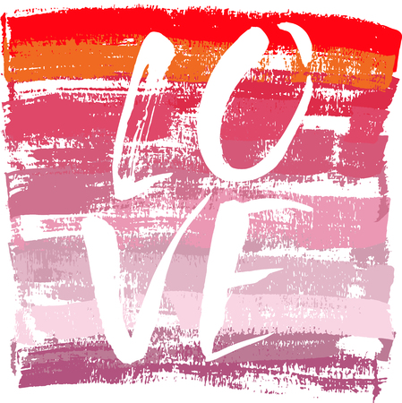 Love card with heart over grunge colorful backgroundのイラスト素材