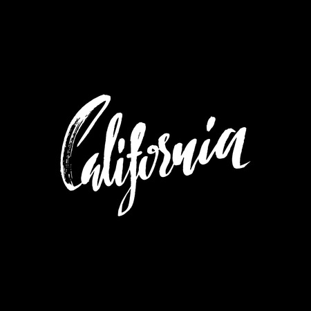 California lettering. Retro typography print. Vintage textのイラスト素材