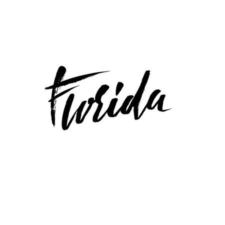 Florida lettering. Retro typography print. Vintage textのイラスト素材