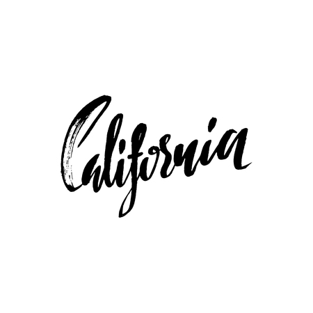 California lettering. Retro typography print. Vintage textのイラスト素材