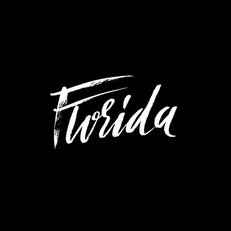 Florida lettering. Retro typography print. Vintage textのイラスト素材