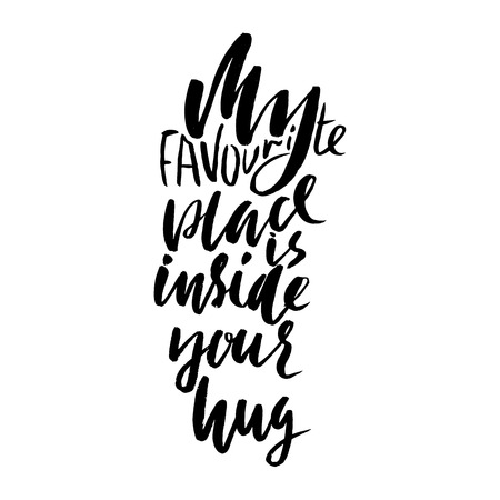 Hand lettered inspirational quote. Hand brushed ink lettering. Modern brush calligraphy. Vector illustrationのイラスト素材