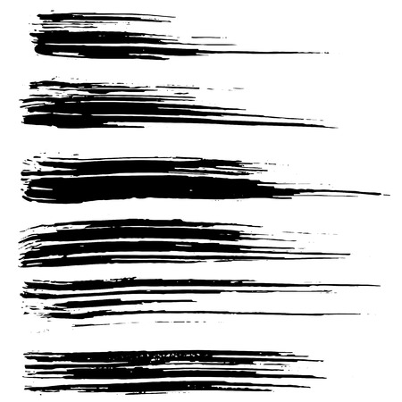Ink vector brush strokes. Vector illustration. Grunge textureのイラスト素材