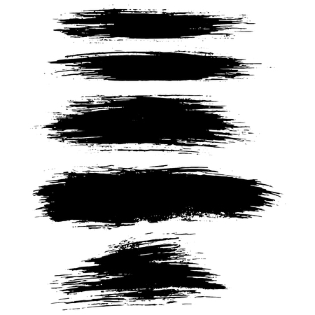 Ink vector brush strokes. Vector illustration. Grunge textureのイラスト素材