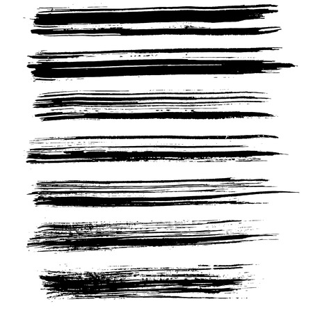 Ink vector brush strokes. Vector illustration. Grunge textureのイラスト素材