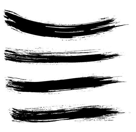 Ink vector brush strokes. Vector illustration. Grunge texture.のイラスト素材