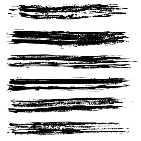 Ink vector brush strokes. Vector illustration. Grunge texture.のイラスト素材