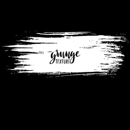 Black ink vector brush strokes background. Vector illustration. Grunge texture.のイラスト素材