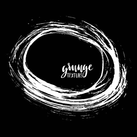 Grunge vector frame. Watercolor background. Hand drawn texture. Abstract round shapeのイラスト素材